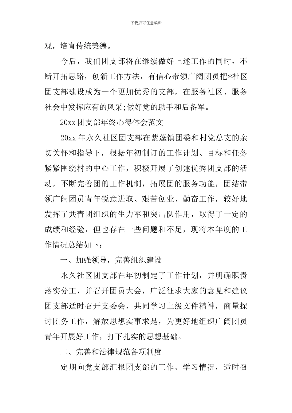 2024团支部年终心得体会范文_第3页