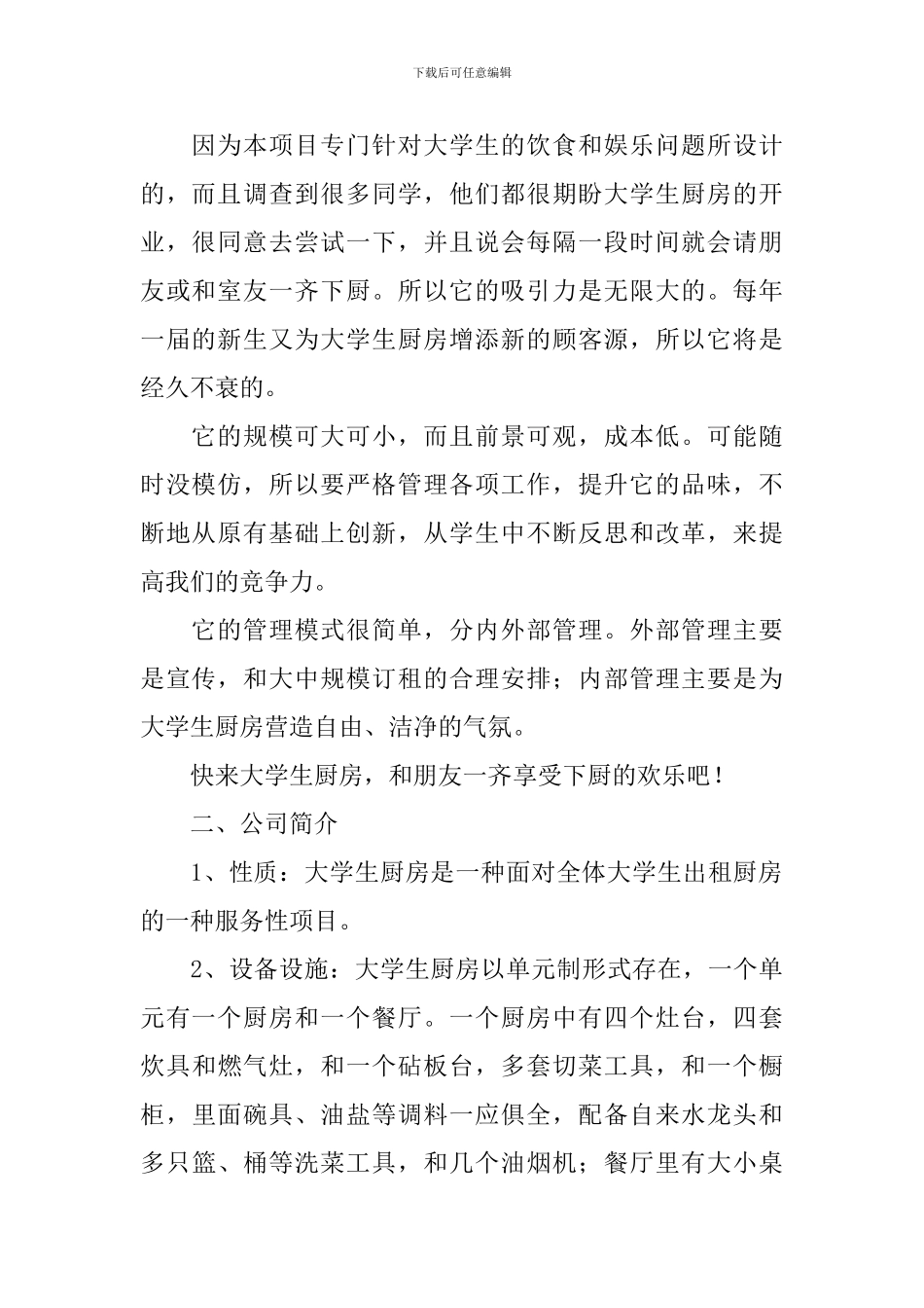 2024大学生创业项目策划书_第2页