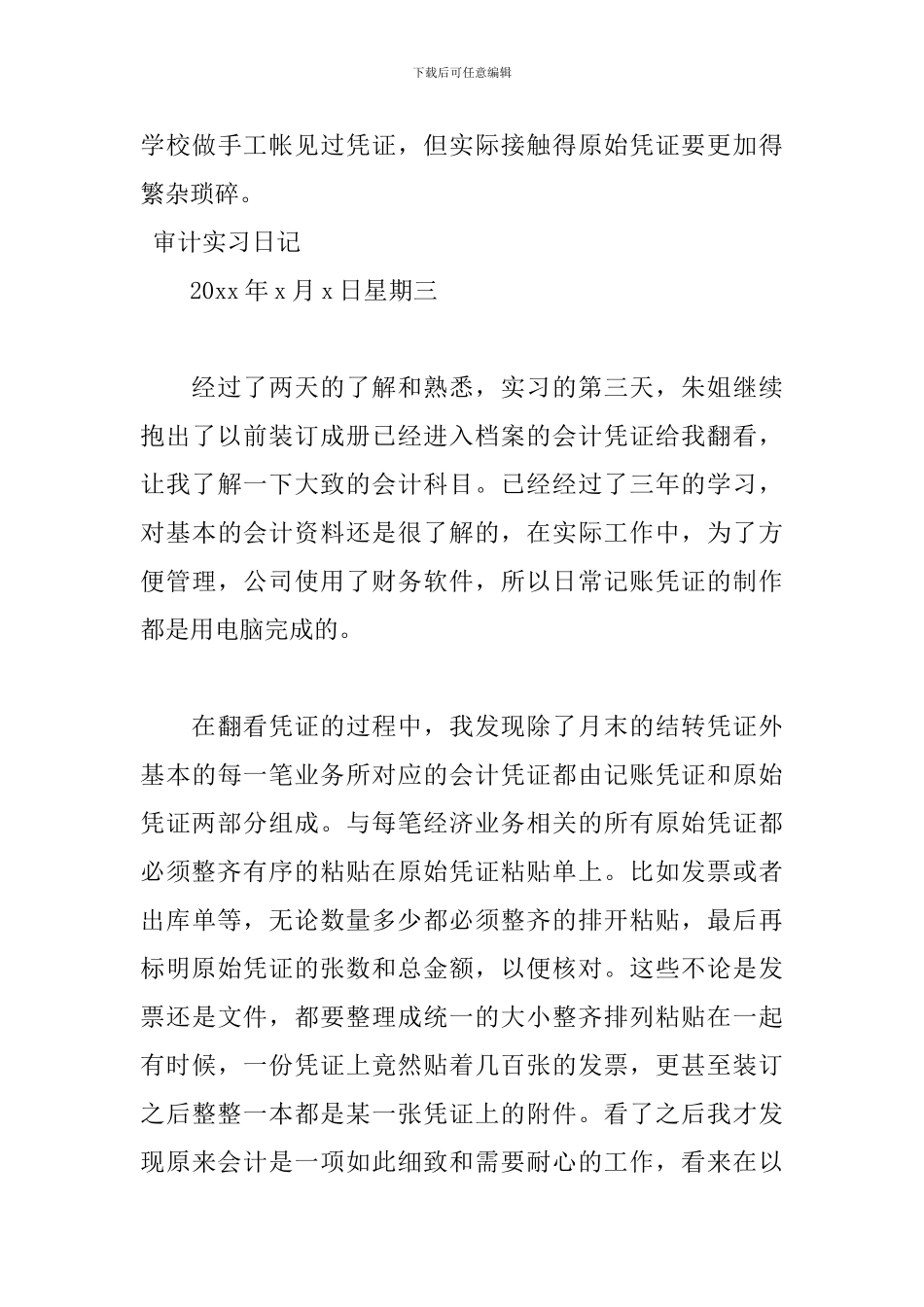 2024审计实习日记范文_第3页