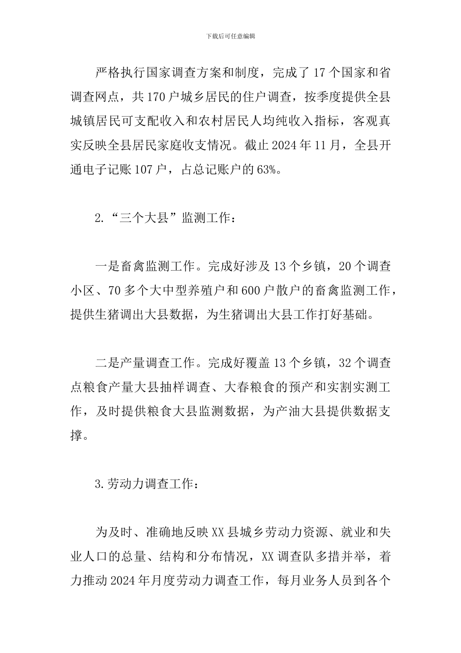 2024年国家统计局调查队工作总结_第3页
