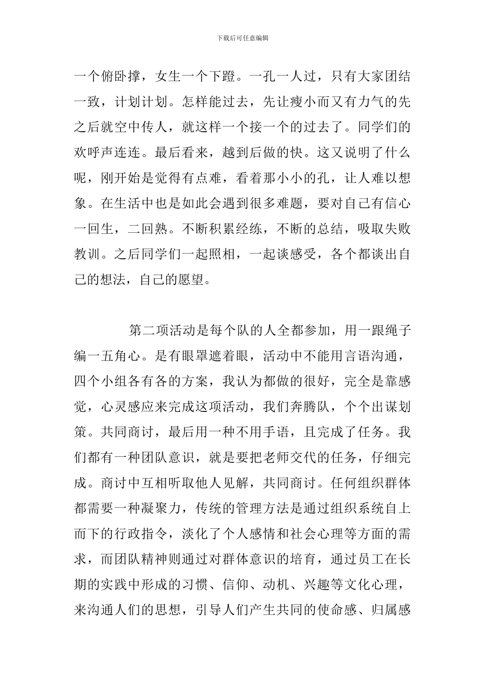 2024年大学生参加素质拓展心得体会汇总_第3页