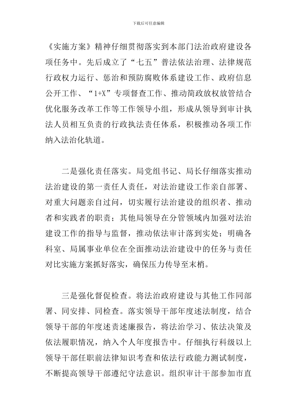 2024年审计局法治政府建设情况报告_第2页