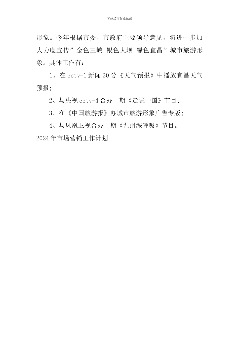 2024年市场营销工作计划_第3页