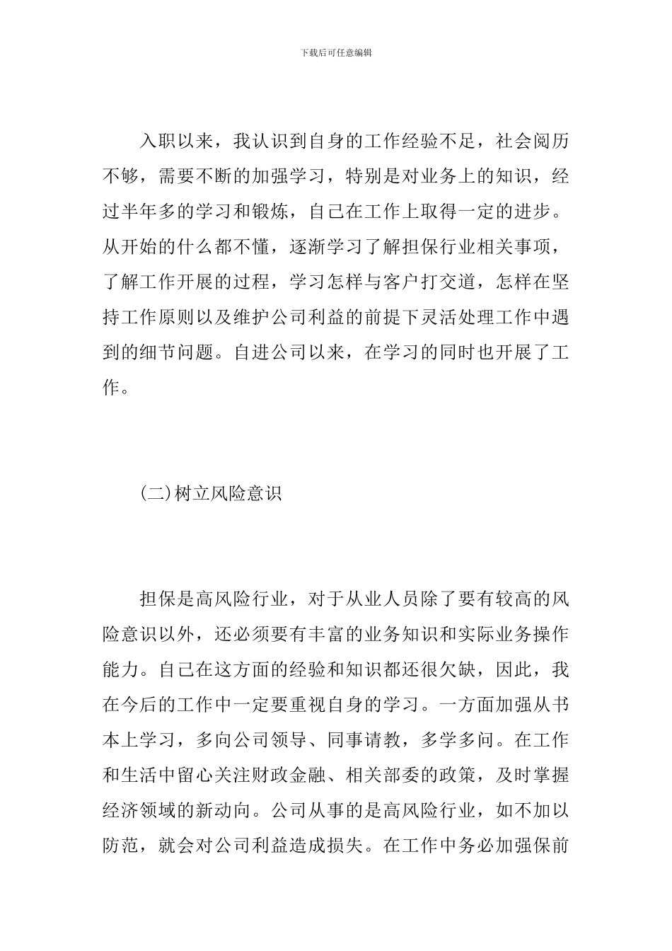 2024年担保公司工作总结范文_第2页