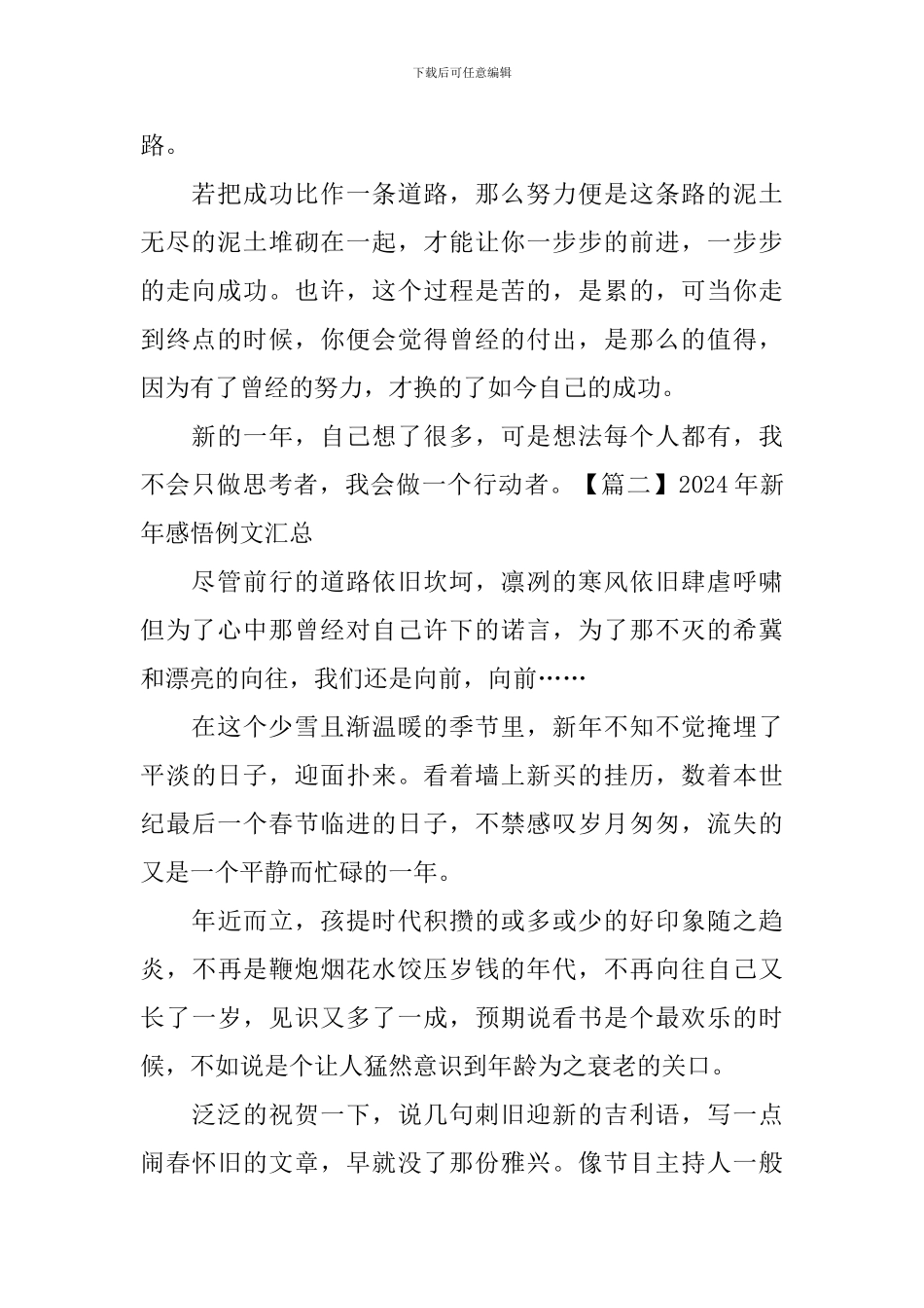 2024年新年感悟例文汇总_第2页