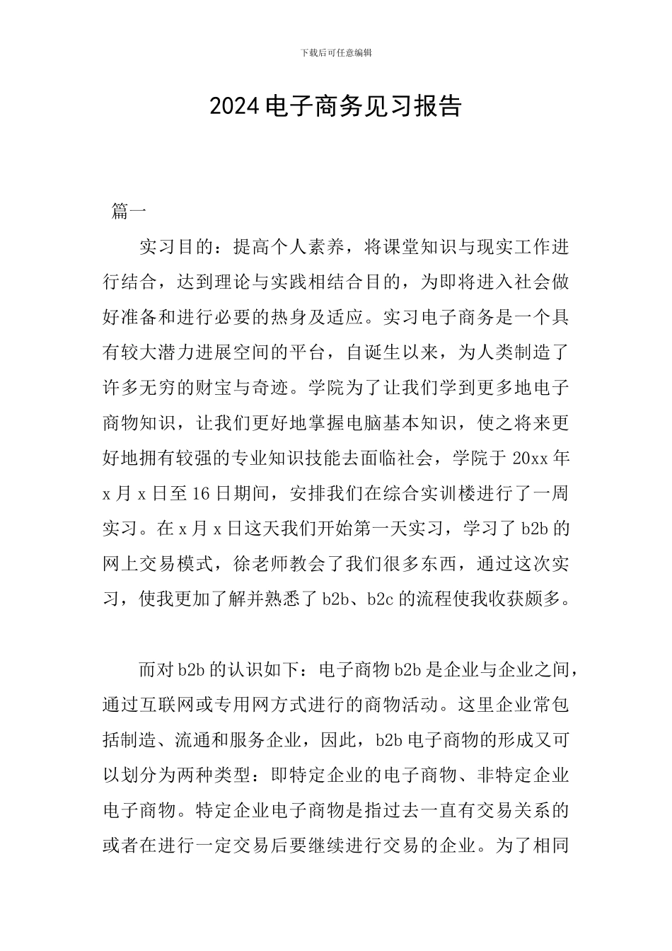 2024电子商务见习报告_第1页