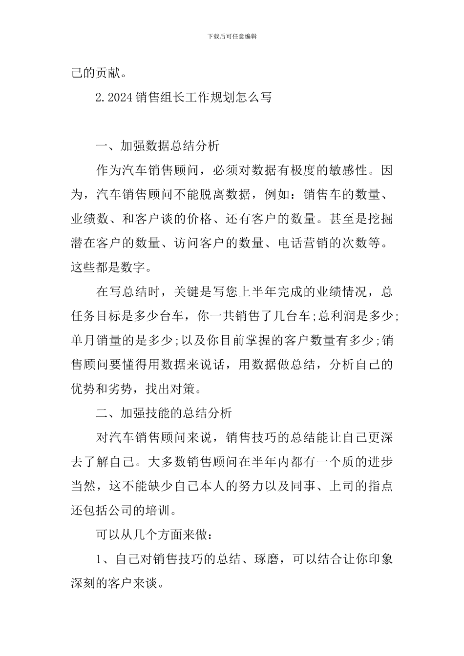 2024销售组长工作规划怎么写_第3页
