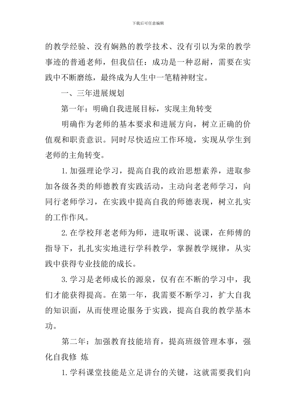 2024青年教师职业生涯规划_第3页