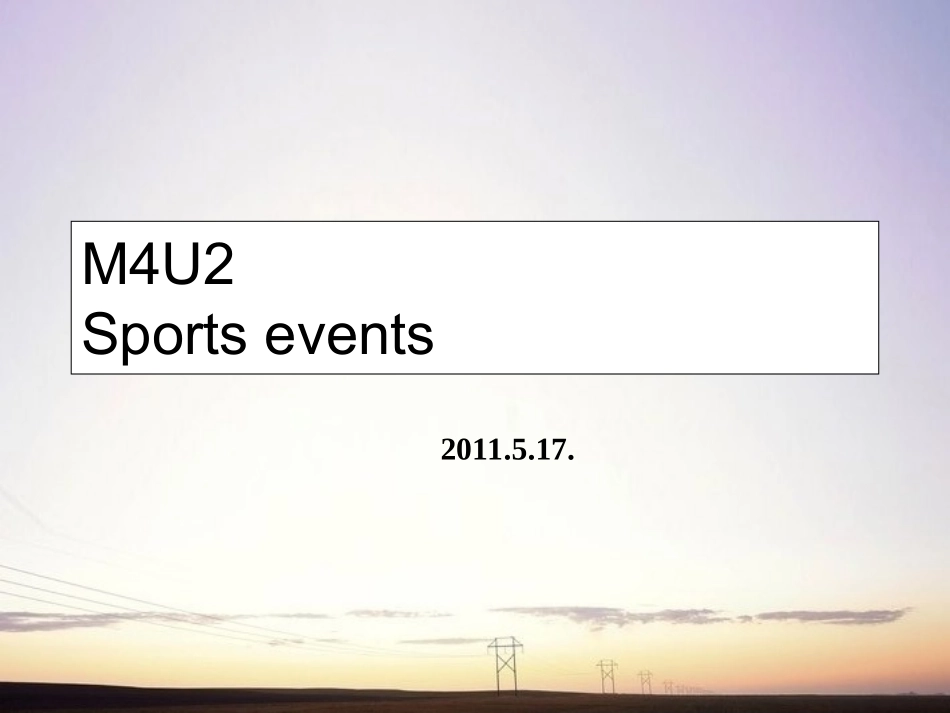 高中英语-U2-Reading-The-Olympic-Games课件-牛津版必修4_第1页