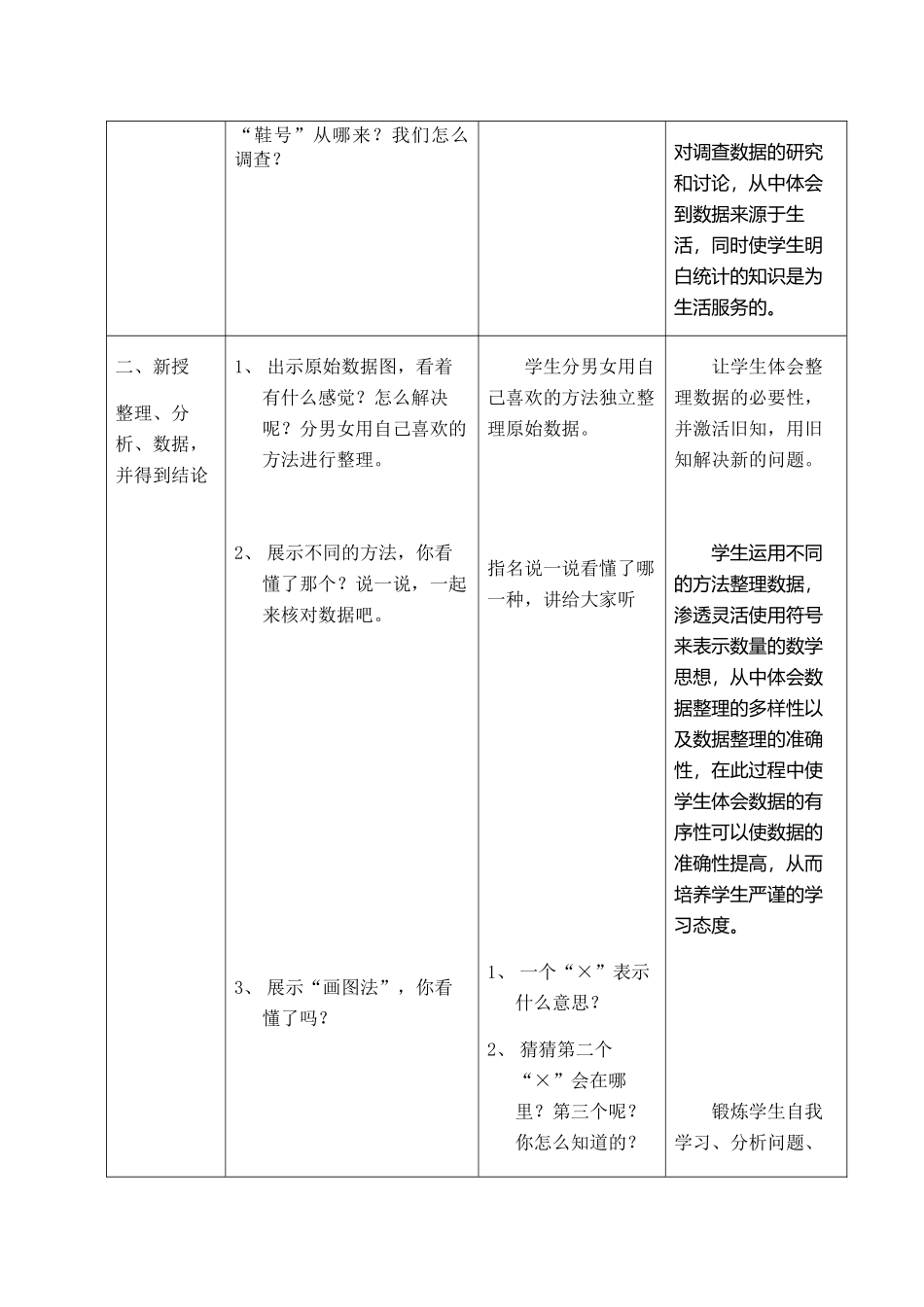 小学数学北师大2011课标版三年级小小鞋店(教学设计)_第3页