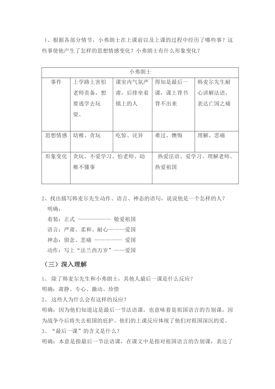 《最后一课》教学设计_第2页