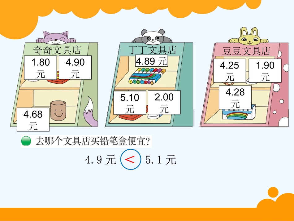 小学数学北师大2011课标版三年级《货比三家》教学课件_第3页