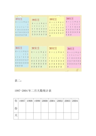 人教2011版小学数学三年级年、月、日(探索平年、闰年规律)