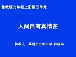 人间自有真情在