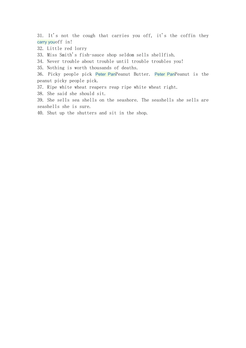 英语顺口溜3_第1页