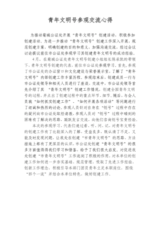 青年文明号参观交流