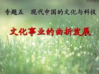 一文化事业的曲折发展