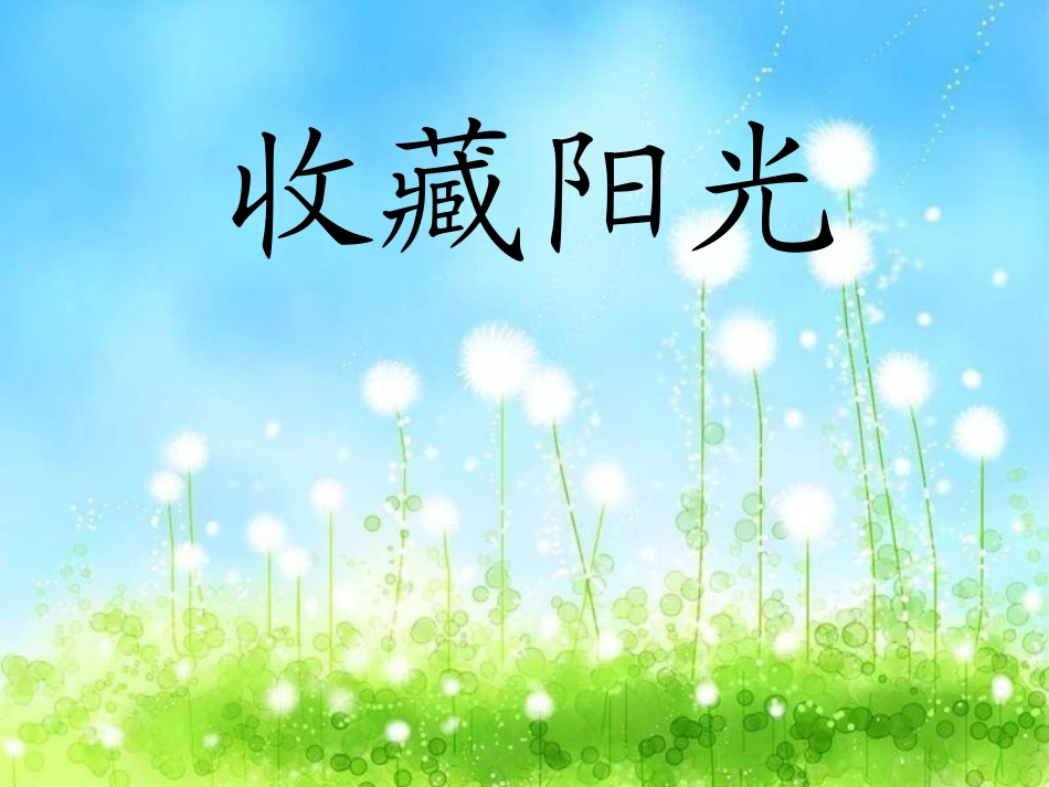 22.收藏阳光_第1页