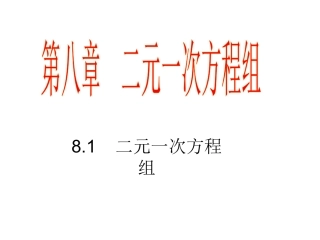 8.1--二元一次方程(组)