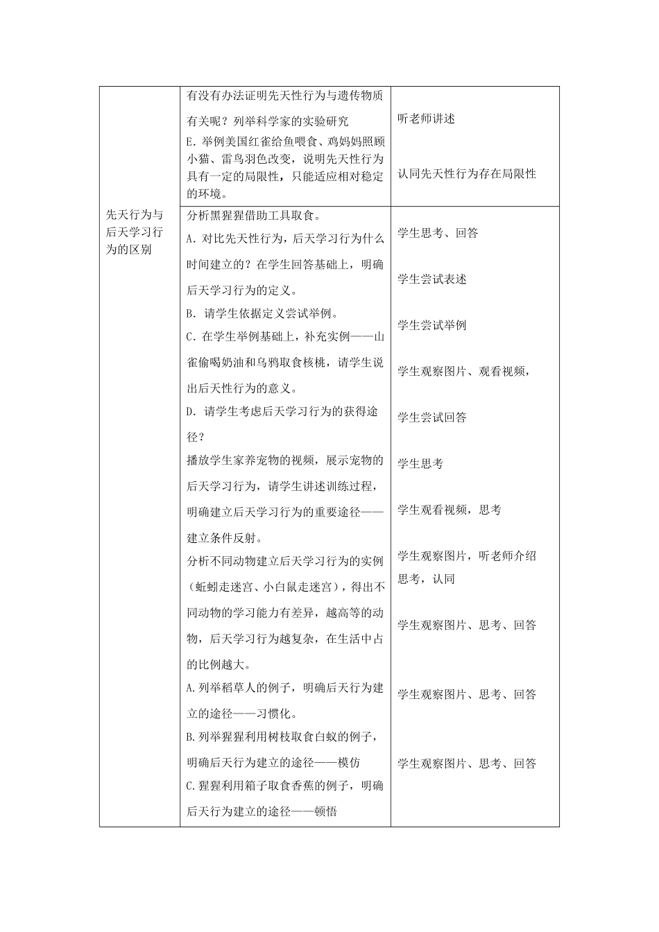 《第二节-动物行为的生理基础》教案1_第2页