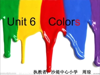 新版闽教英语第一册的Unit-6-Colors