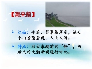 《观潮》潮来前特点