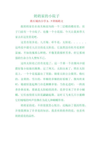 奶奶家的小院子