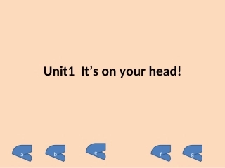 Unit1It'sonyourhead!
