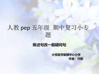 陈述句改一般疑问句-微课