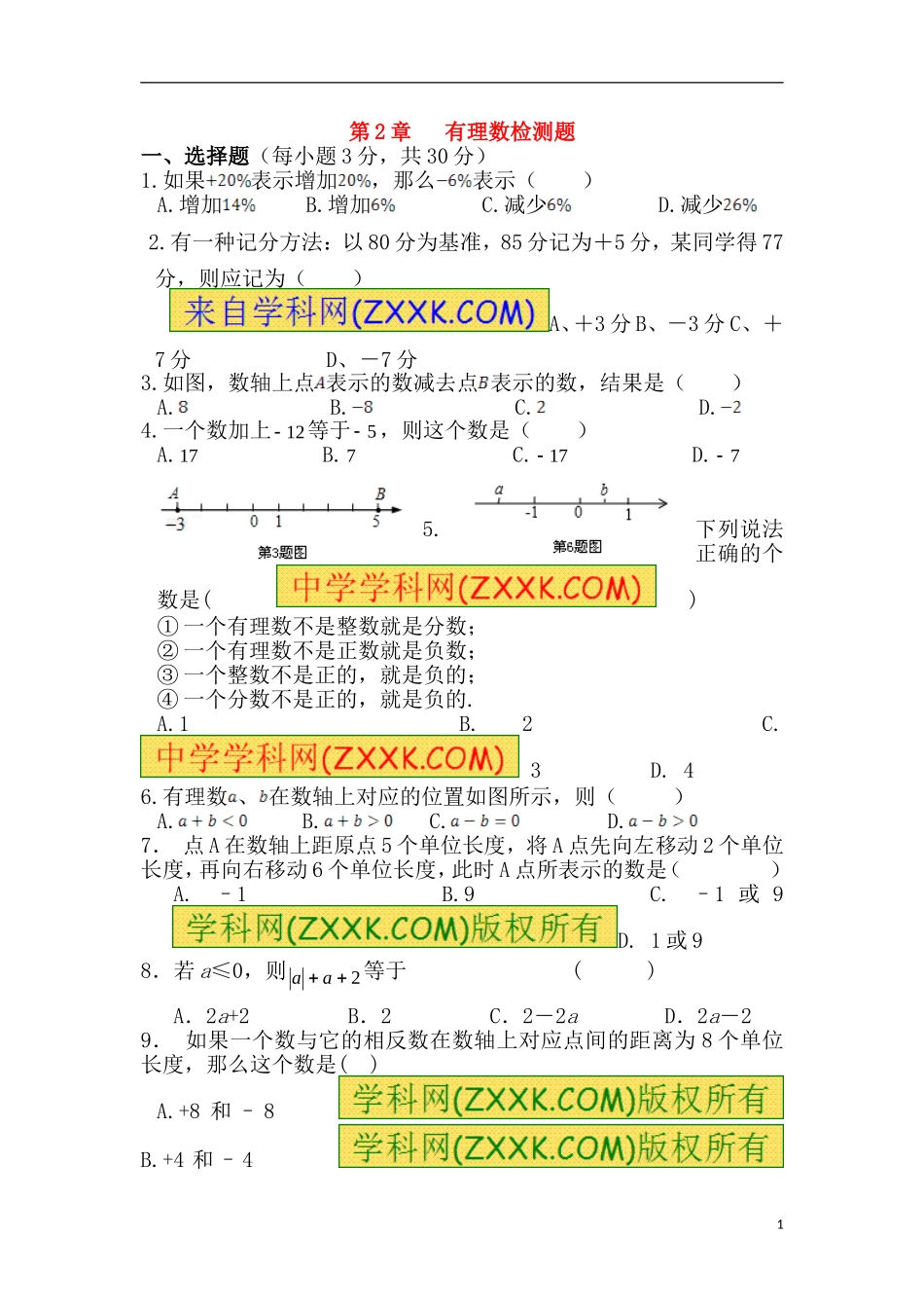 有理数21-28测试题_第1页