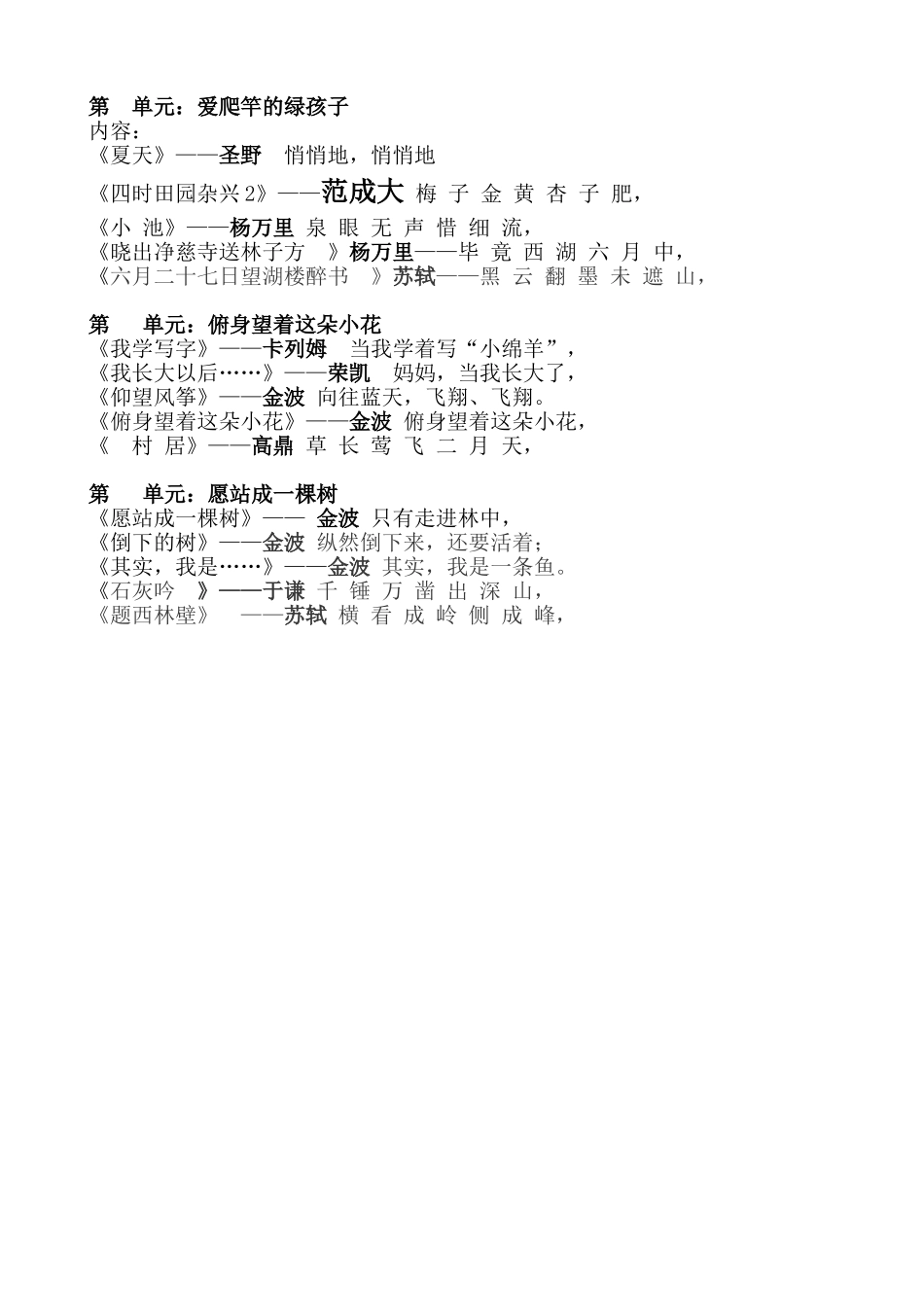 三年级晨诵目录_第3页