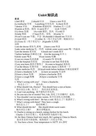 U4知识点档