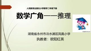 小学数学人教2011课标版二年级数学广角-----推理