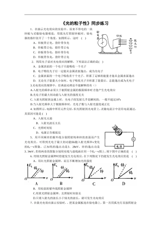 《光的粒子性》同步练习2