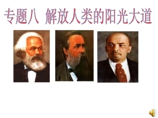 人民版高中历史：专题八《解放人类的阳光大道》课件