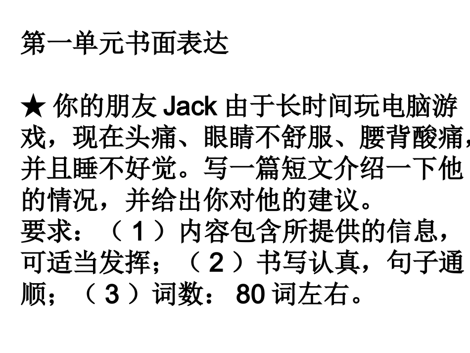 八年级下册10个单元写作范文_第1页