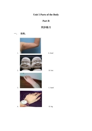 Unit-5-Parts-of-the-Body-Part-B-同步练习3