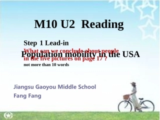 Reading(1)：PopulationmovementintheUSA