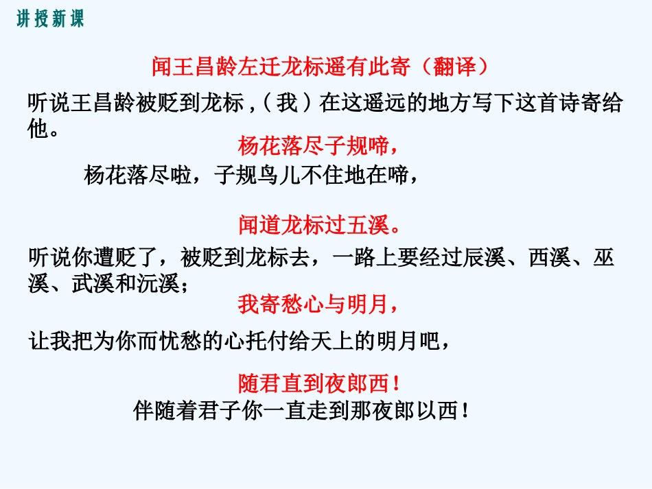 (部编)初中语文人教2011课标版七年级上册闻王昌龄左迁龙标遥有此寄.古代诗歌四首-(2)_第3页