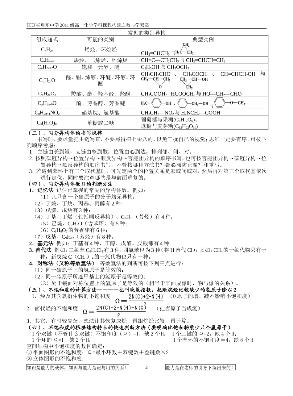 有机化学知识清单_第2页