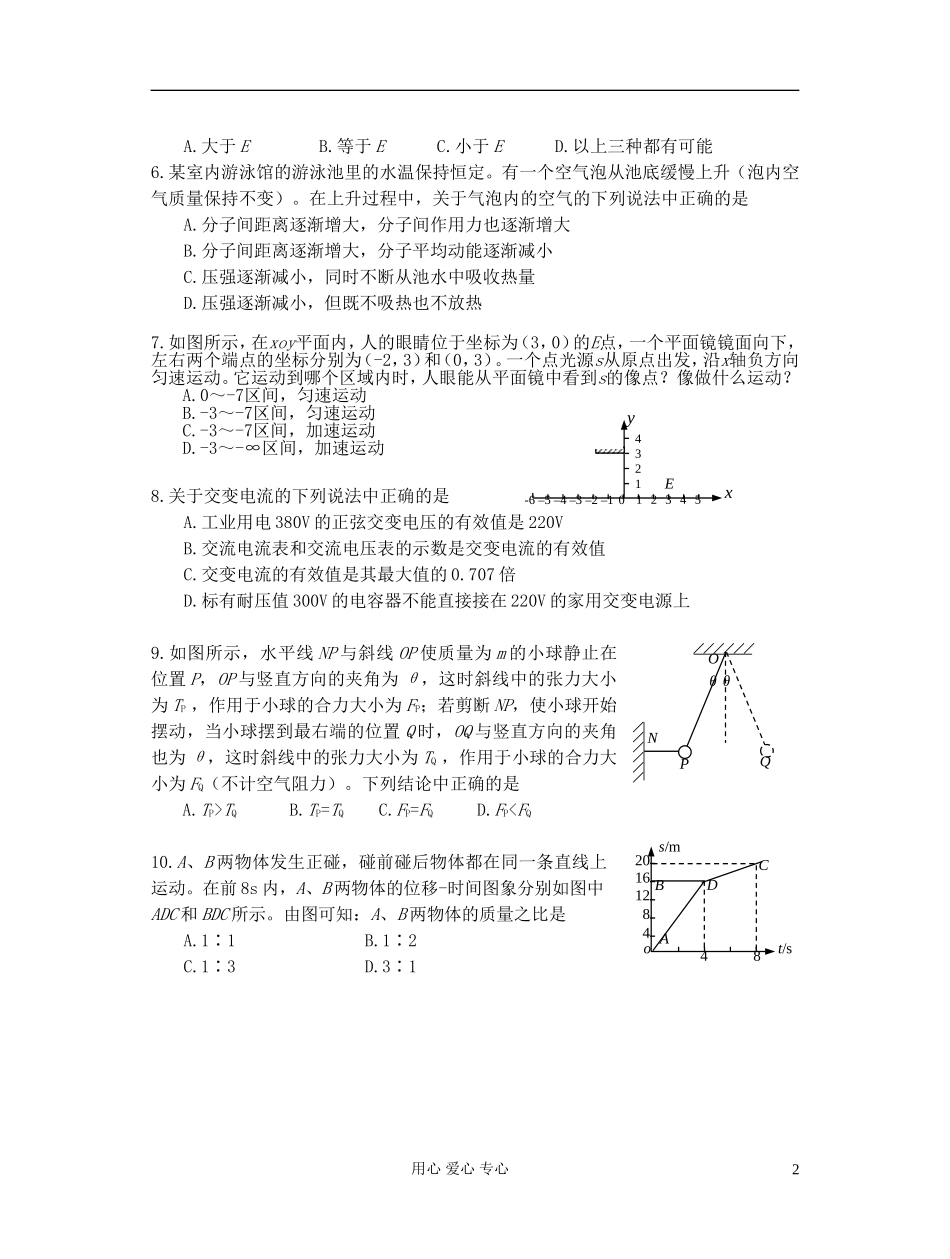 高三物理-选择题专项训练(13)_第2页