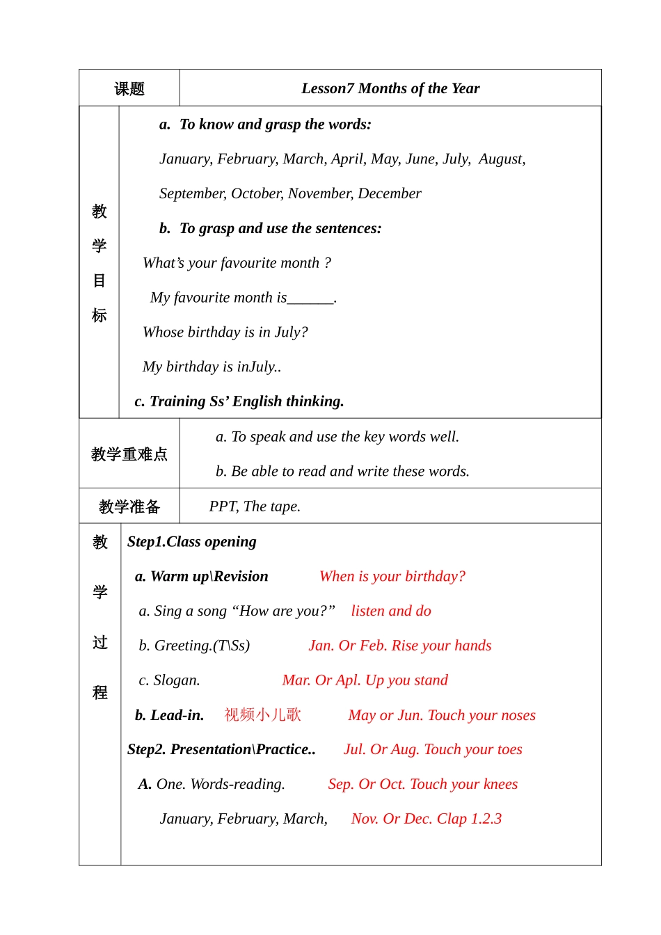 Lesson7MonthsoftheYear_第1页