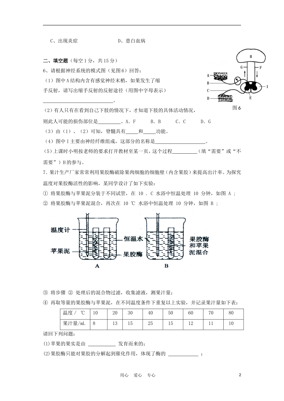 2012年中考生物复习模拟调研考试题3_第2页