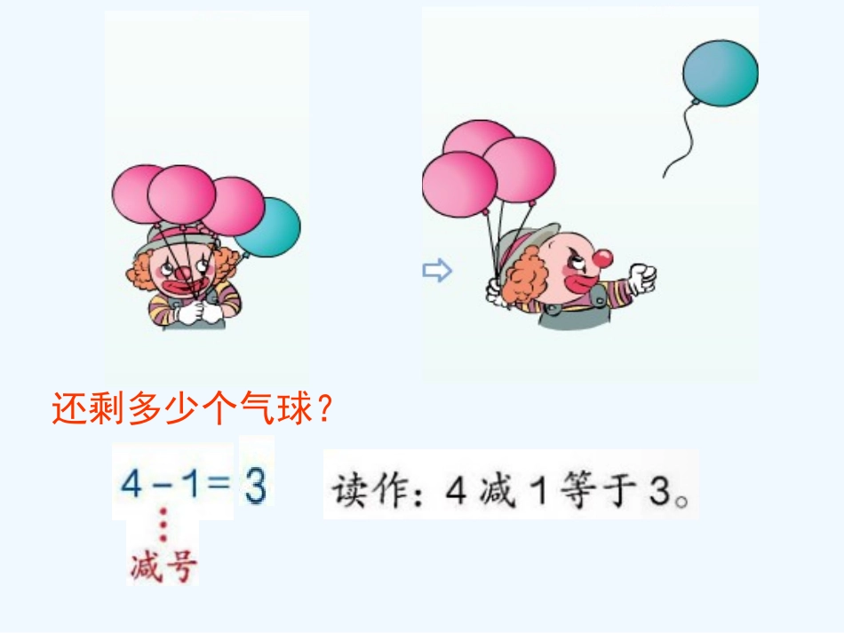 小学数学人教2011课标版一年级一年级数学上册减法课件_第3页