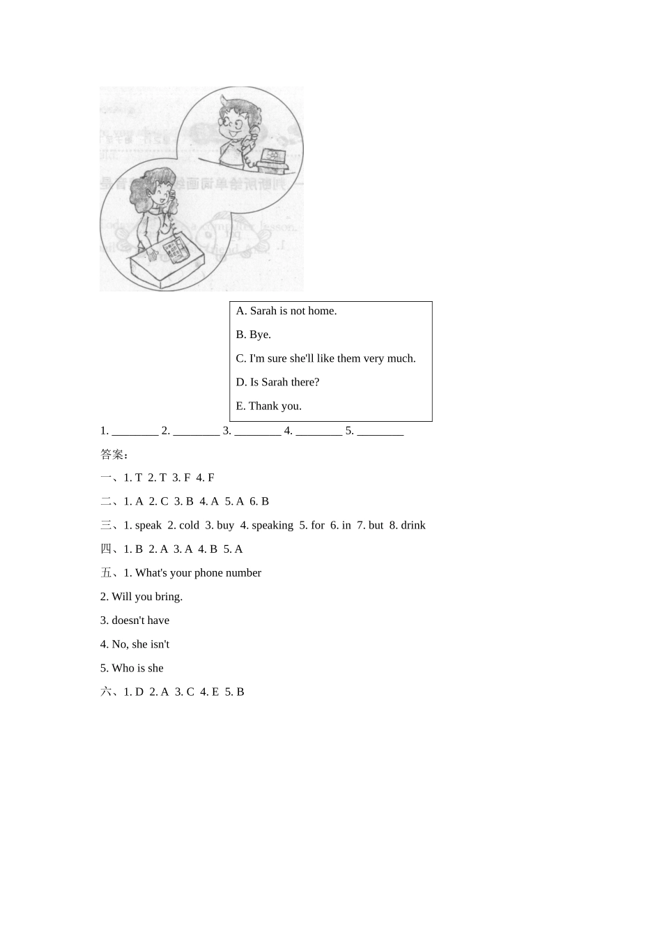 UNIT-TWO-MAY-I-SPEAK-TO-MIKE-Lesson-8-同步练习-2_第3页