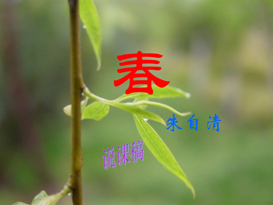 课件：《春》说课稿_第1页