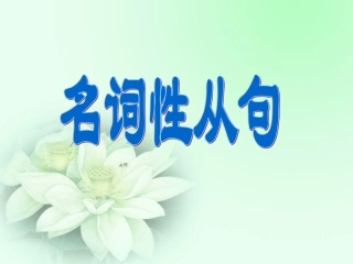 高中英语名词性从句