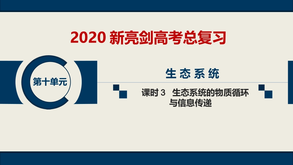 第十单元--课时3-生态系统的物质循环与信息传递_第1页