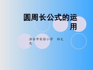 5.圆周长公式的应用