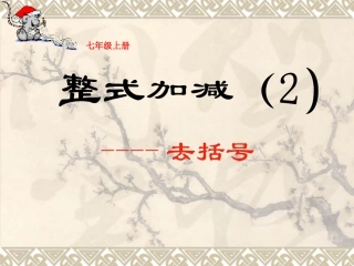 整式的加减—去括号